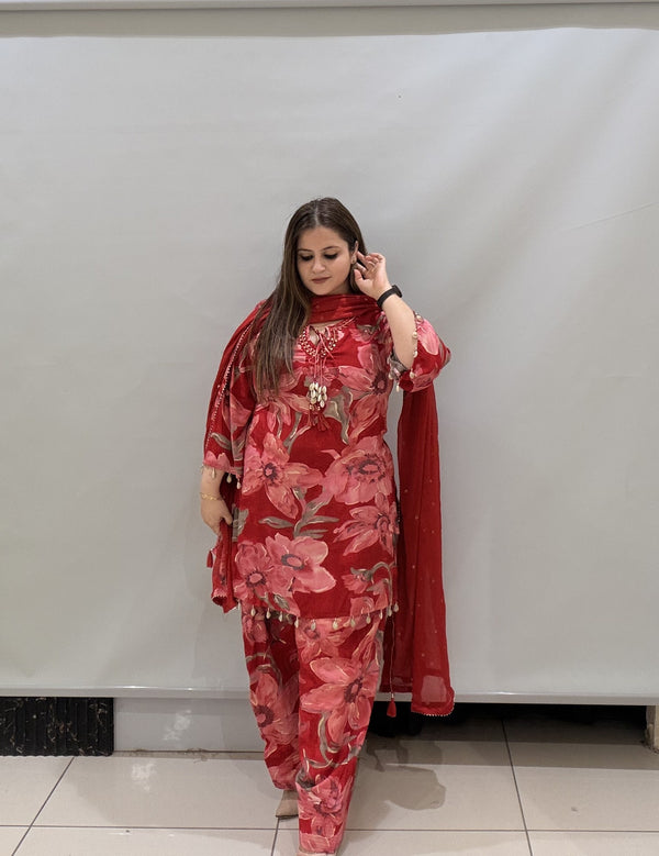 Premium Floral Printed Suit Set