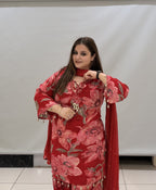 Premium Floral Printed Suit Set