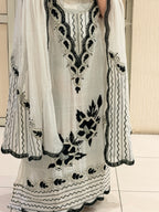 Premium Unstitched Embroidered Suit