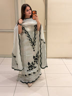 Premium Unstitched Embroidered Suit
