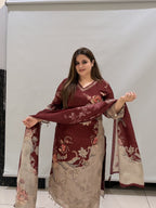 Premium Partywear Floral Printed Suit