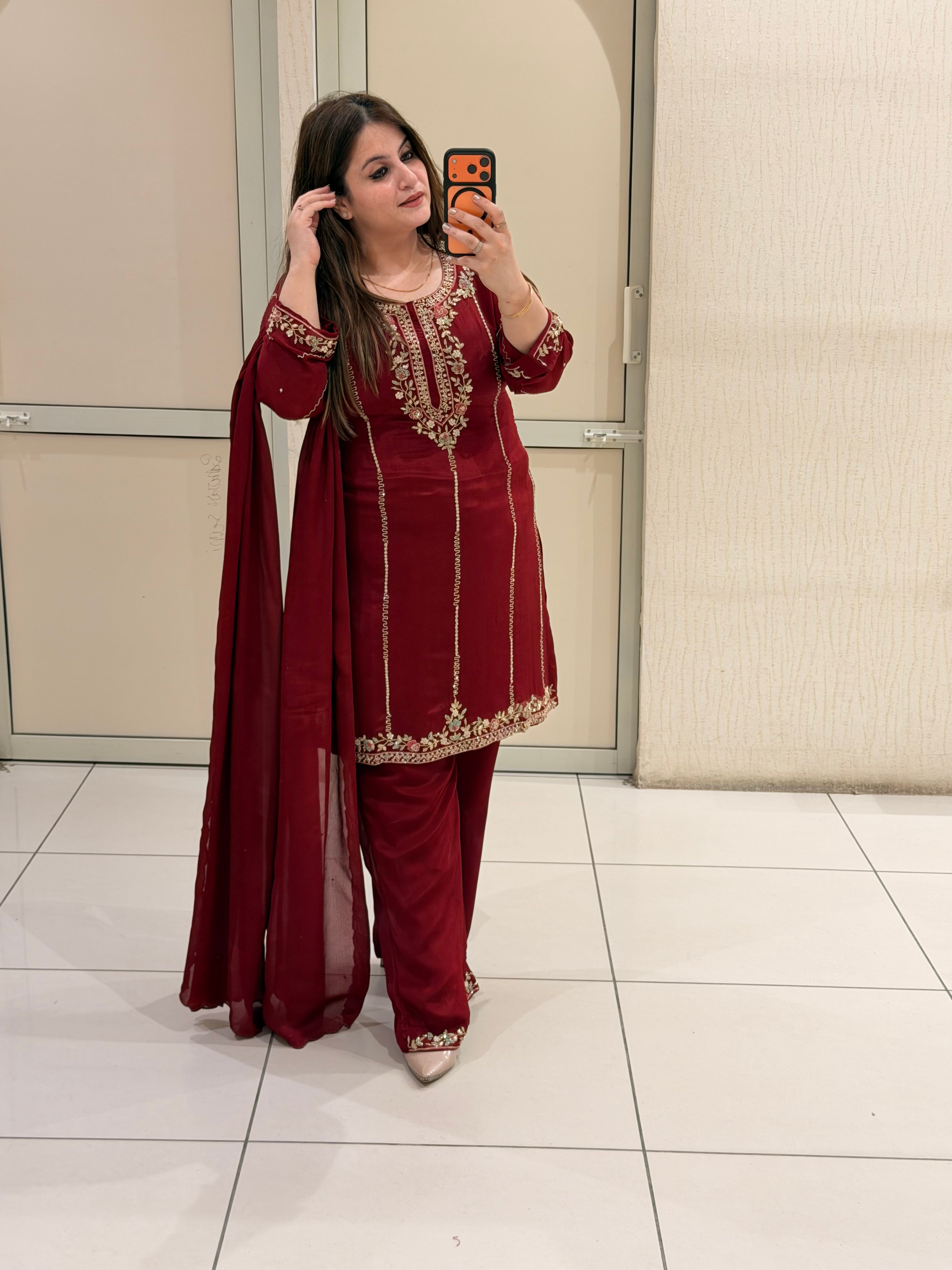 Premium Heavy Embroidered Partywear Suit