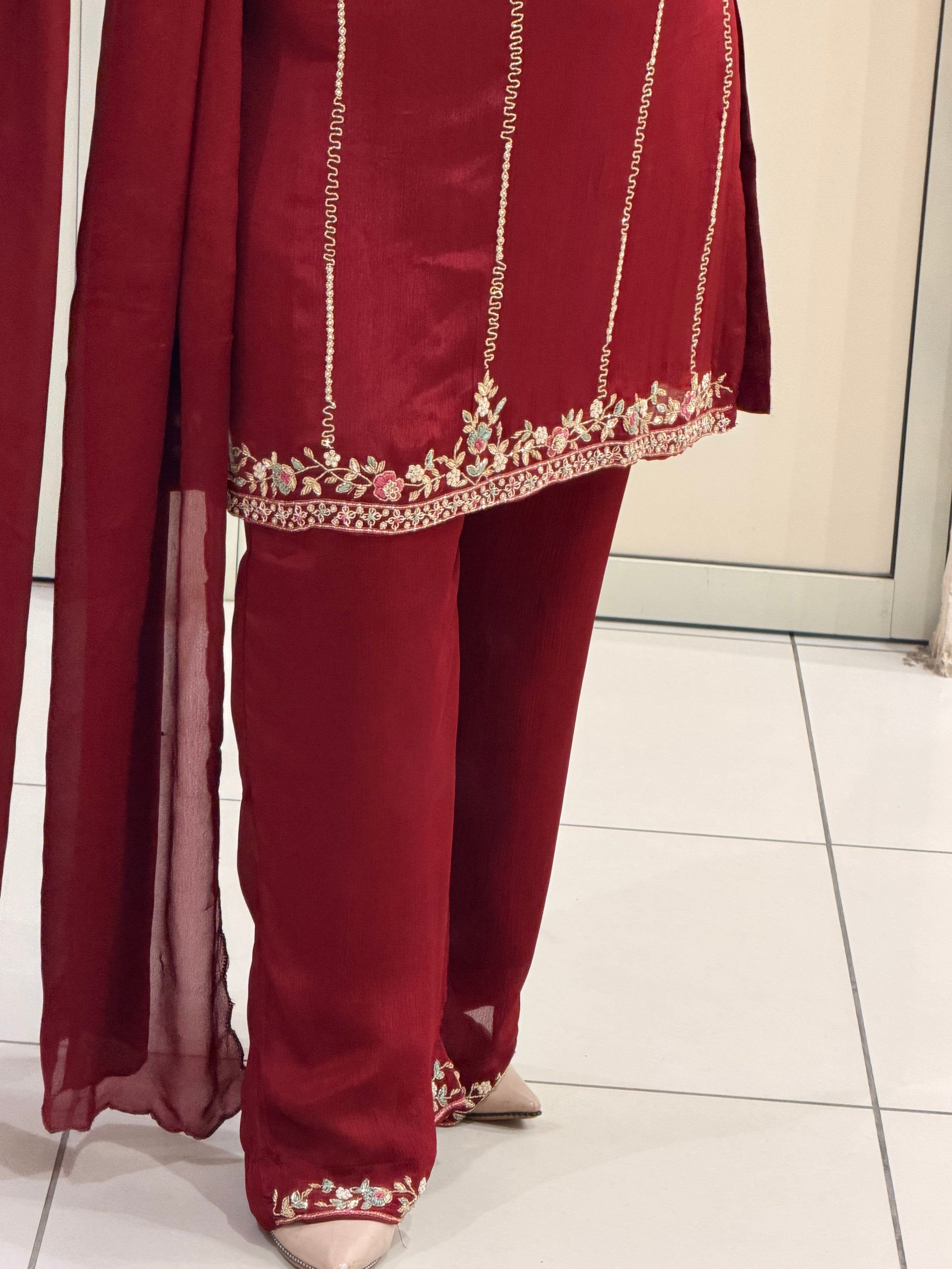 Premium Heavy Embroidered Partywear Suit