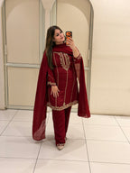 Premium Heavy Embroidered Partywear Suit