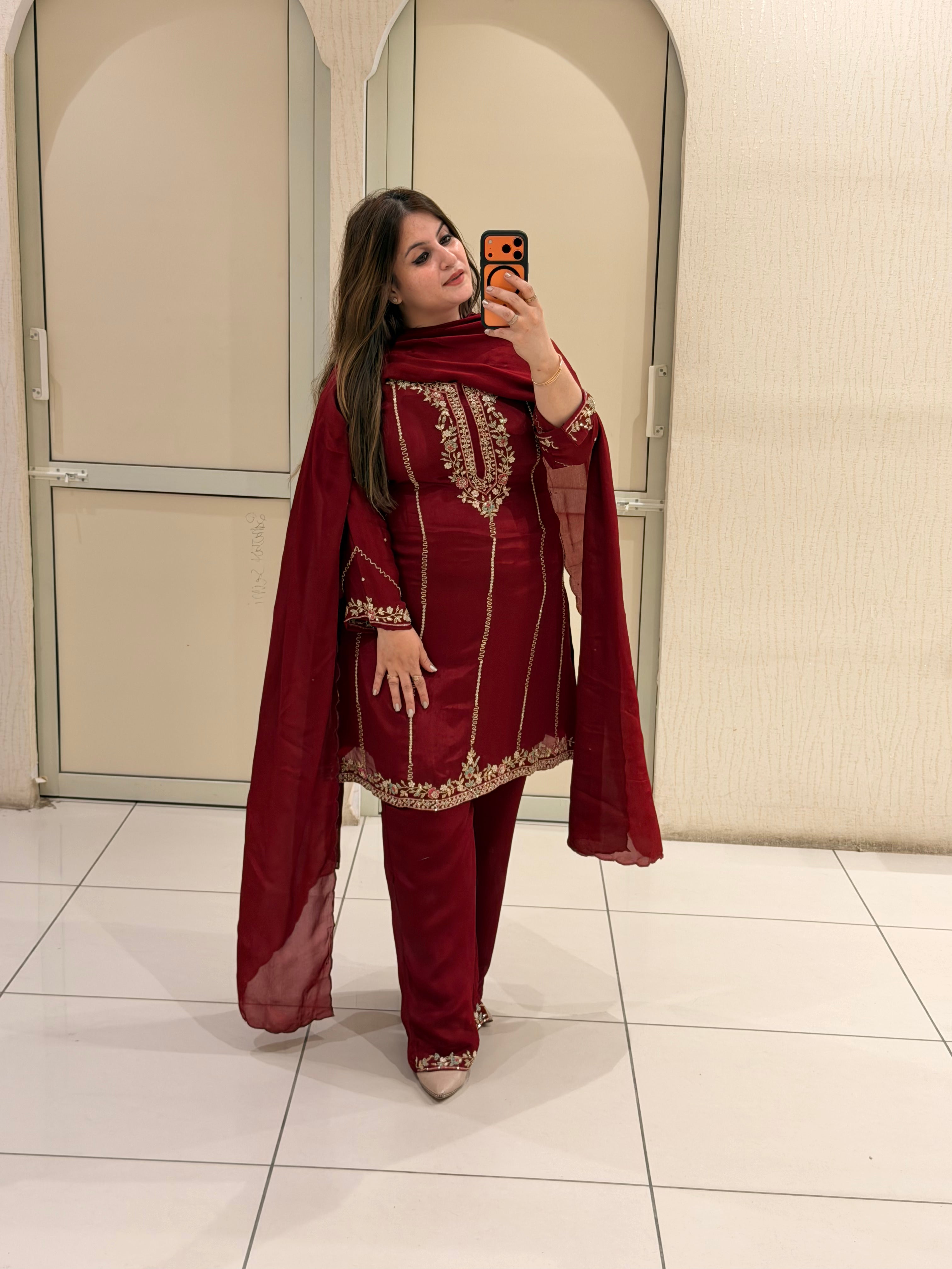 Premium Heavy Embroidered Partywear Suit