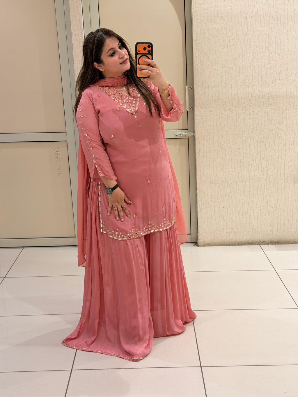 Premium Chinon Partywear Sharara Suit