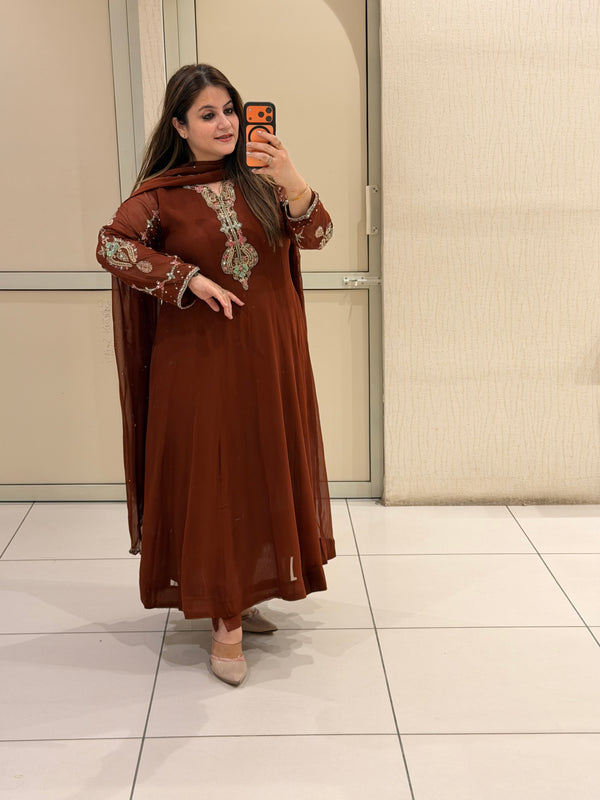 Premium Designer Georgette Anarkali Suit Set