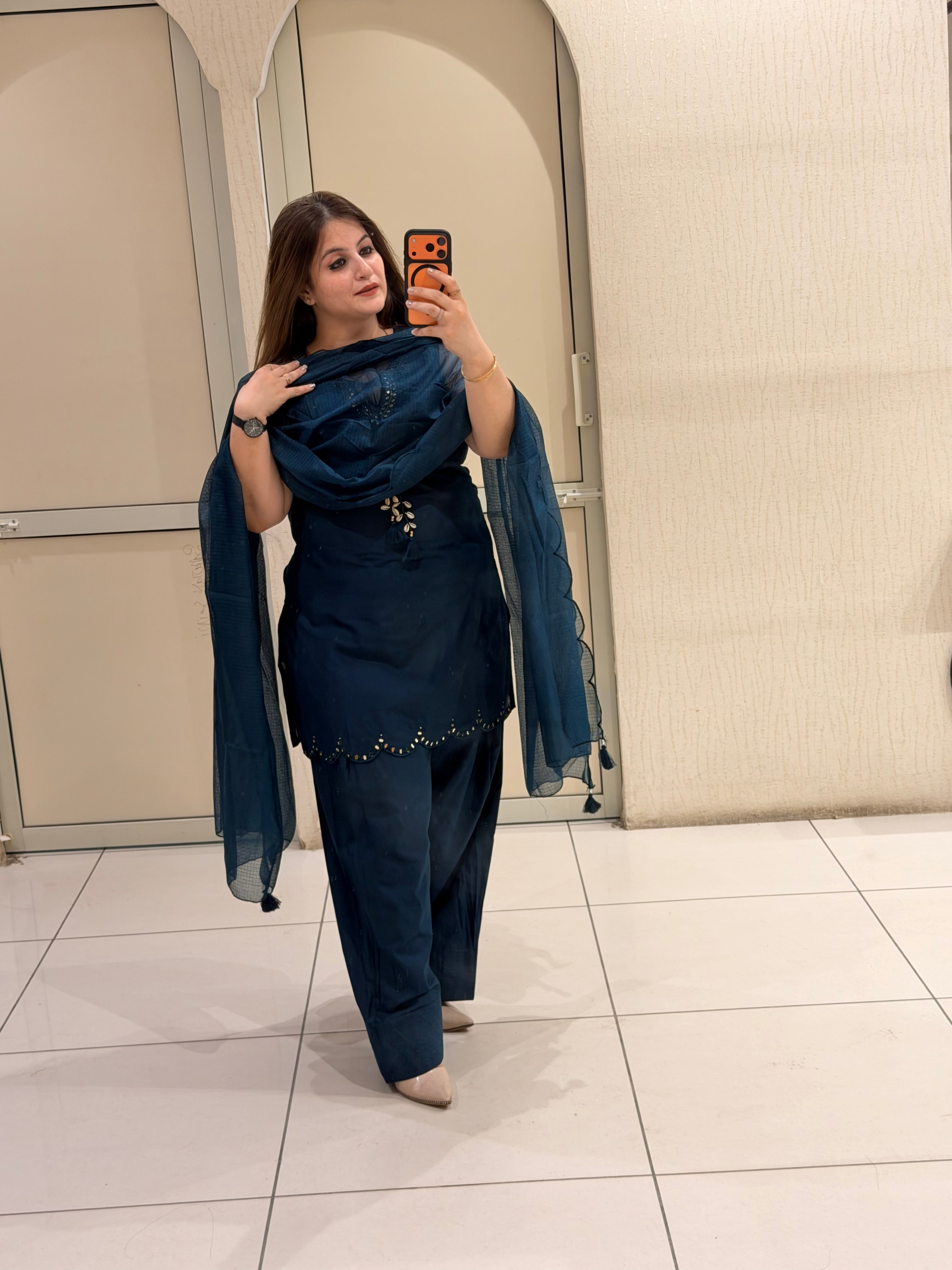 Premium Cotton Farsi Suit Set with Dupatta