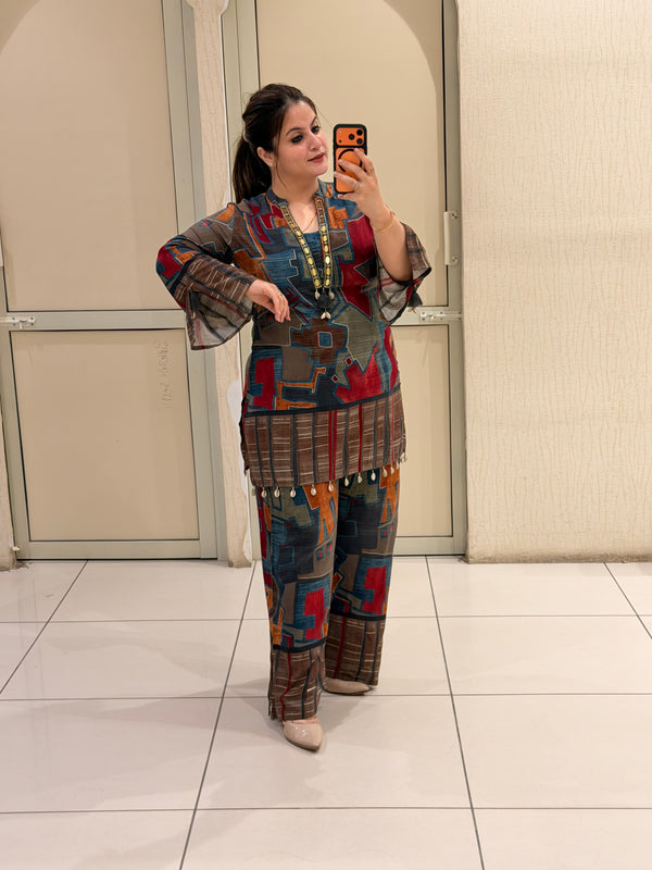 Multicolor Printed Cotton Coord Set (M–XXL)