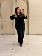 Black Sequin Embellished Party Wear Co-Ord Set