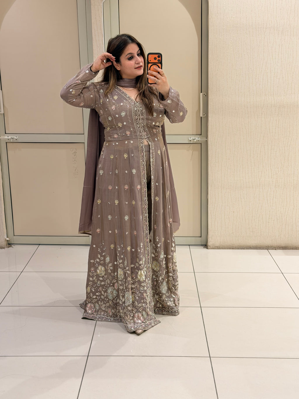 Premium Handwork Embroidered Party Wear Designer Gown with Dupatta