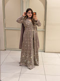 Premium Handwork Embroidered Party Wear Designer Gown with Dupatta