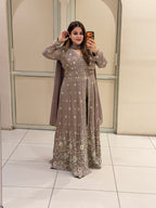 Premium Handwork Embroidered Party Wear Designer Gown with Dupatta
