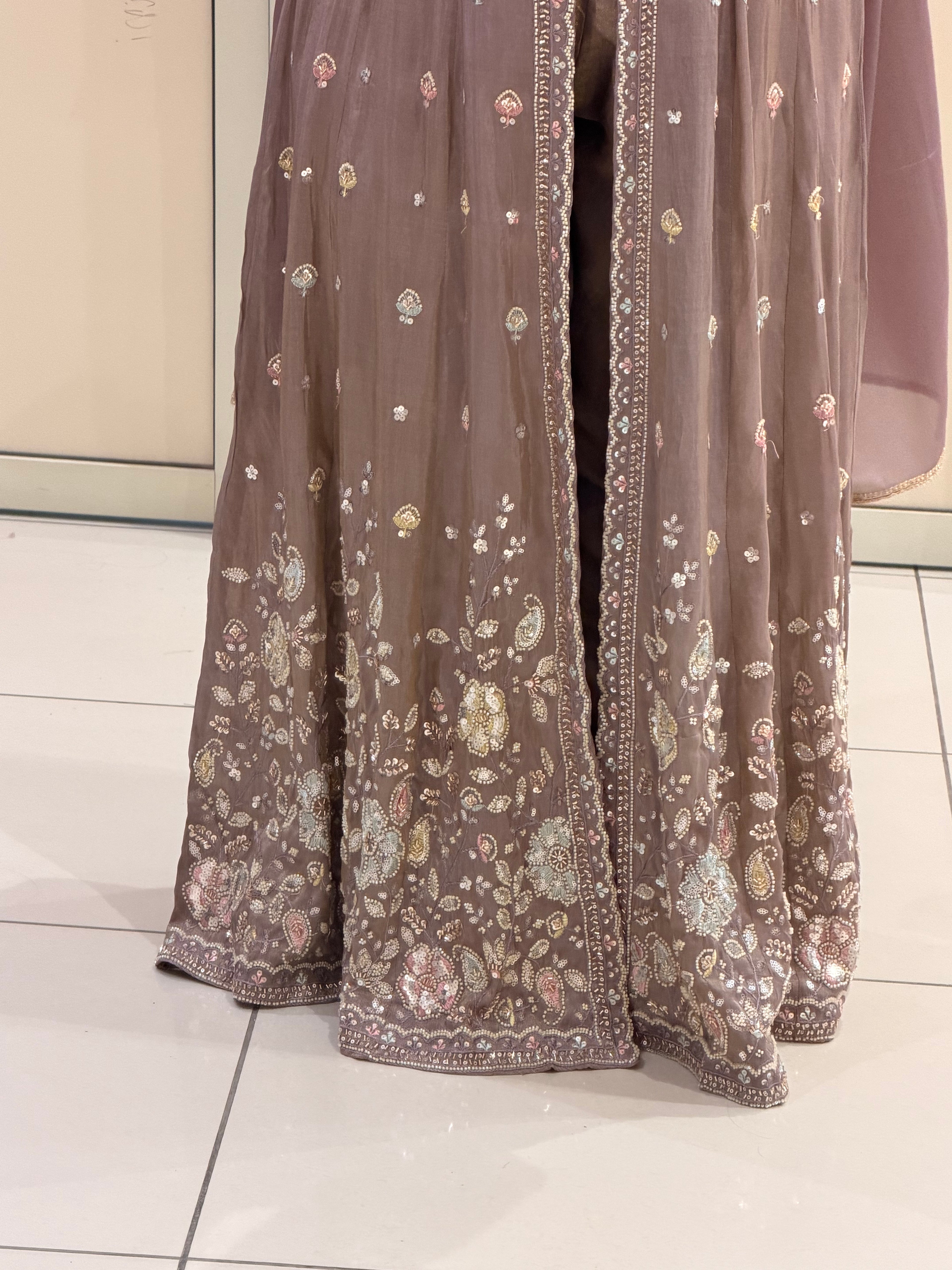 Premium Handwork Embroidered Party Wear Designer Gown with Dupatta