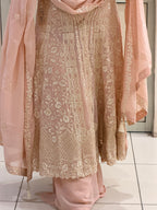 Blush Pink Heavy Embroidered Party Wear Suit Set