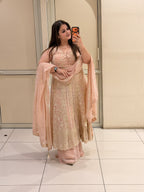 Blush Pink Heavy Embroidered Party Wear Suit Set