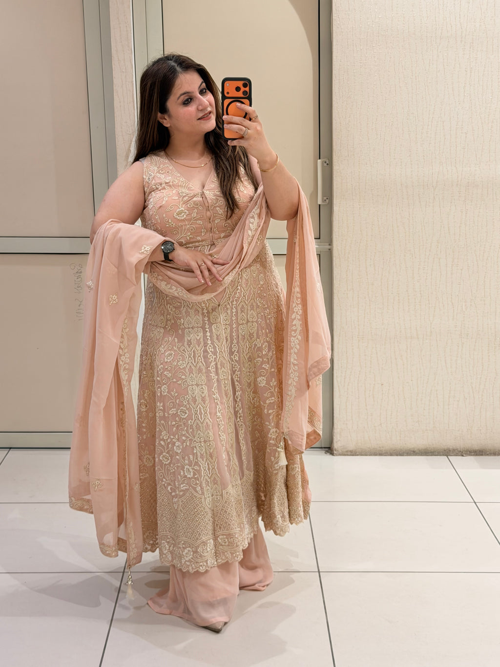 Blush Pink Heavy Embroidered Party Wear Suit Set
