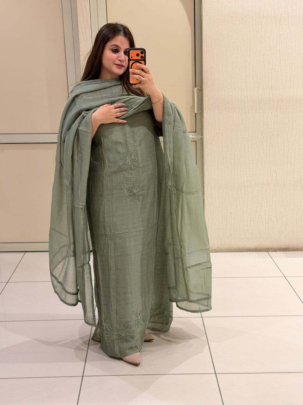 Exclusive Mul Embroidered Unstitched Suit Set (Premium Collection)