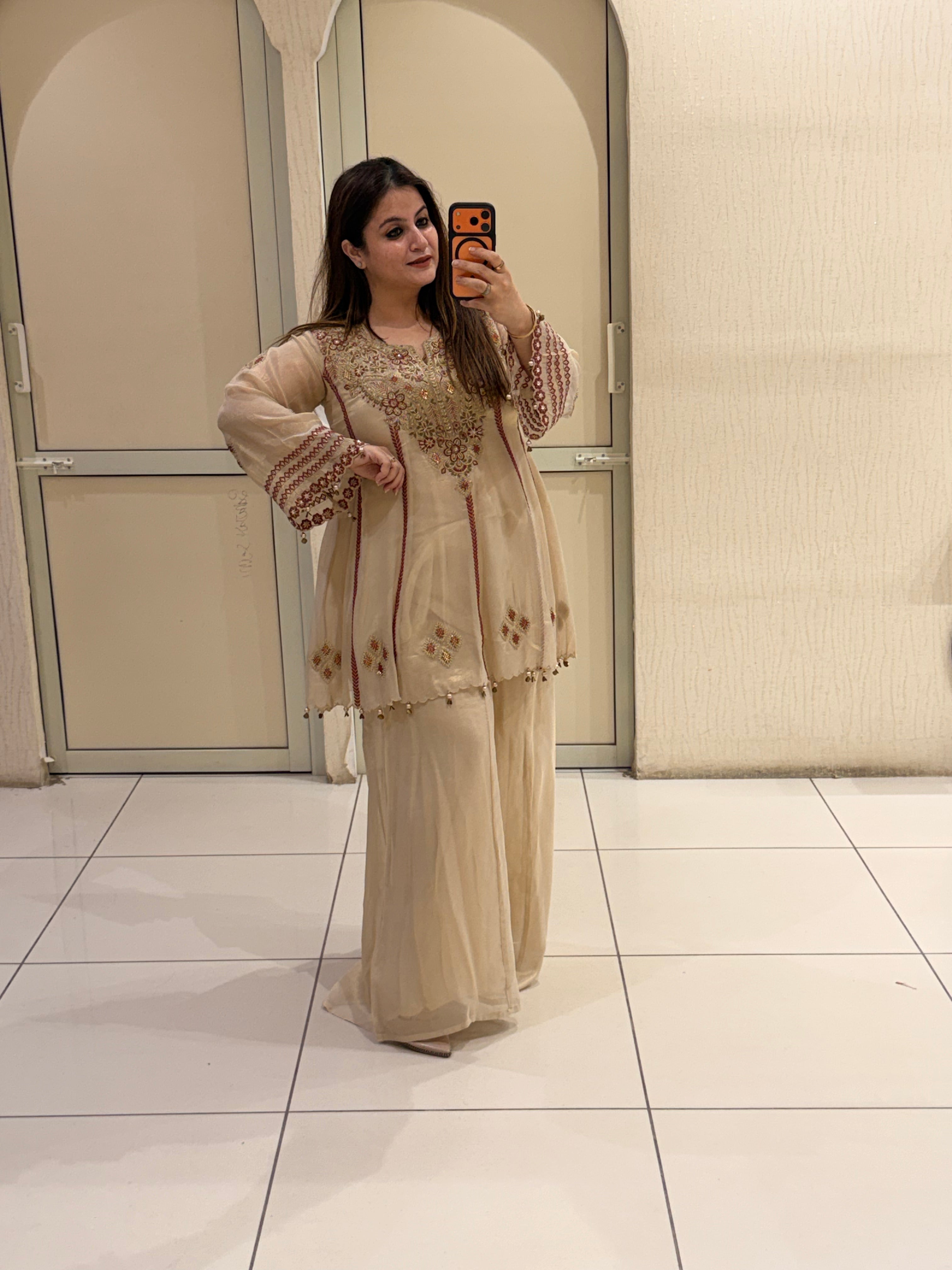 Premium Heavy Embroidered Dress Set (Free Size up to XL)