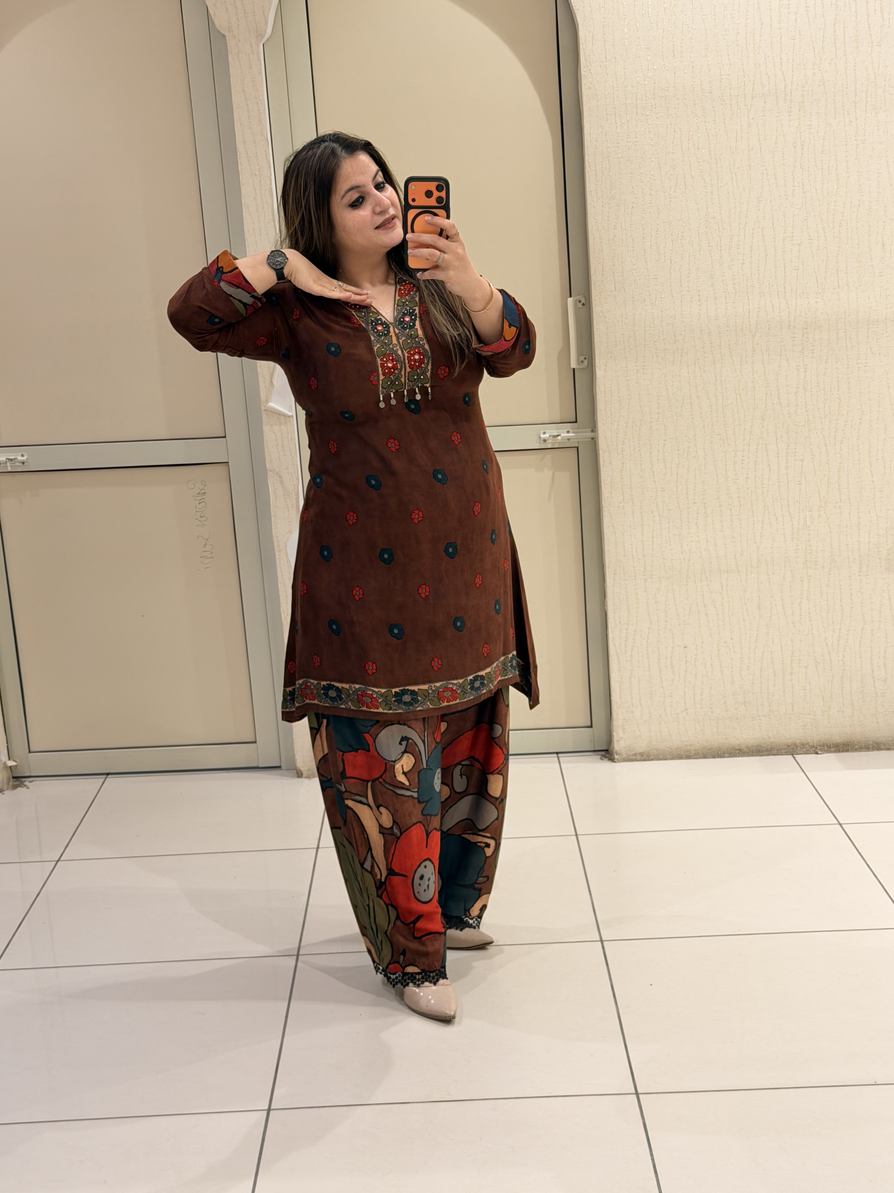 Gajji Fabric Farsi Salwar Suit Set (L–3XL)