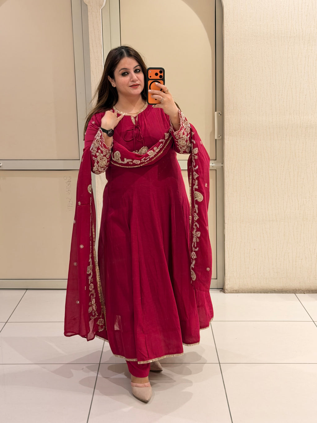 Magenta Exclusive Mul Handwork Partywear Suit (M–XXL)