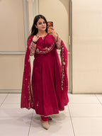 Magenta Exclusive Mul Handwork Partywear Suit (M–XXL)