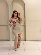 Beige Floral Printed Coord Set (M–XXL)