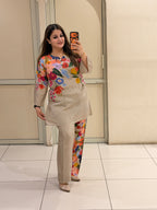Beige Floral Printed Coord Set (M–XXL)