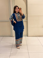 Blue Printed Coord Set (M–XXL)