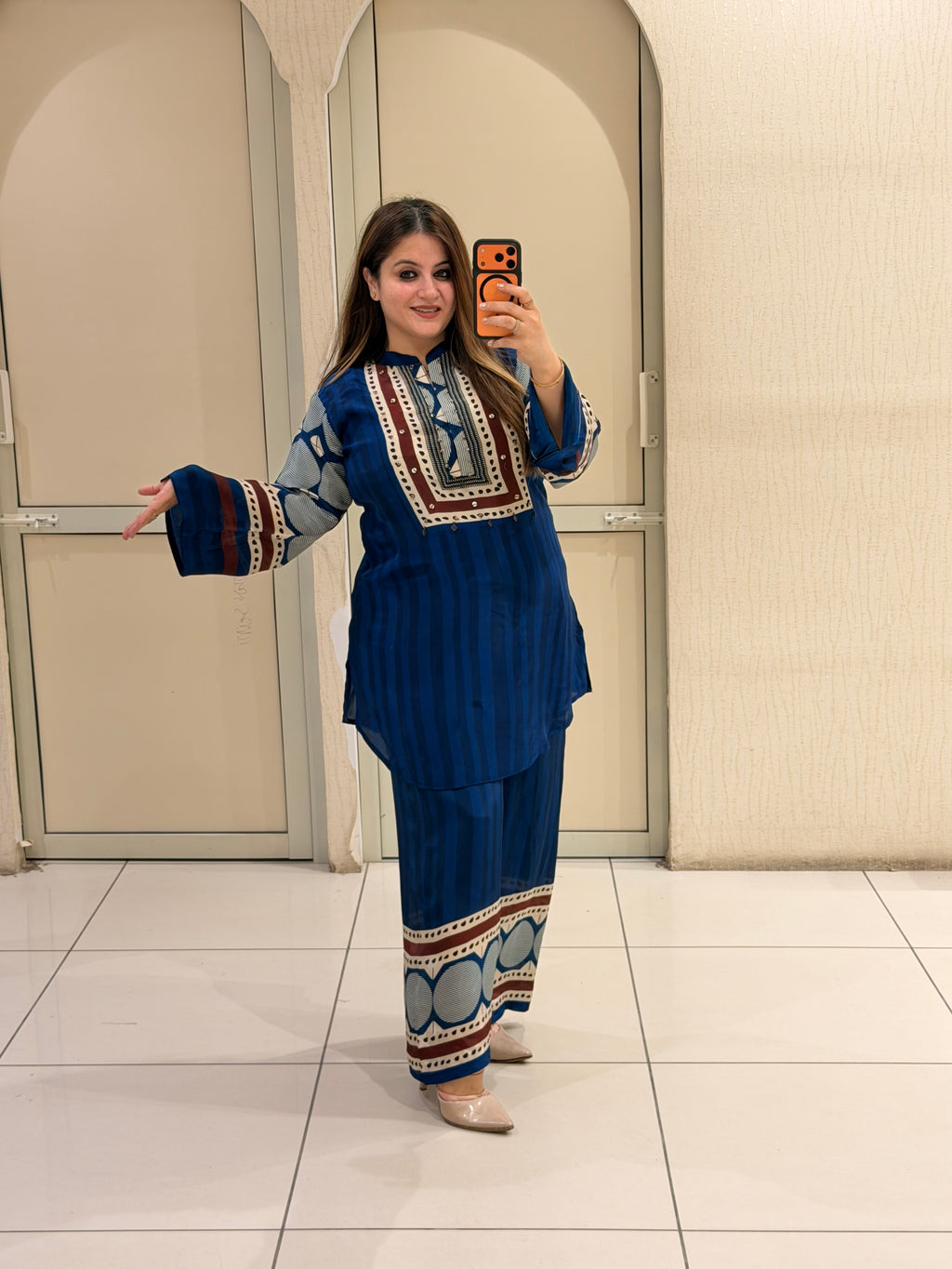 Blue Printed Coord Set (M–XXL)