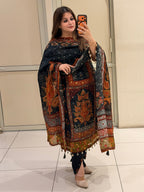Elegant Multicolor Printed Crepe Suit Set with Designer Dupatta