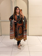 Elegant Multicolor Printed Crepe Suit Set with Designer Dupatta