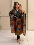 Elegant Multicolor Printed Crepe Suit Set with Designer Dupatta