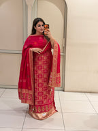 Hot Pink Suit Set (Unstitched)