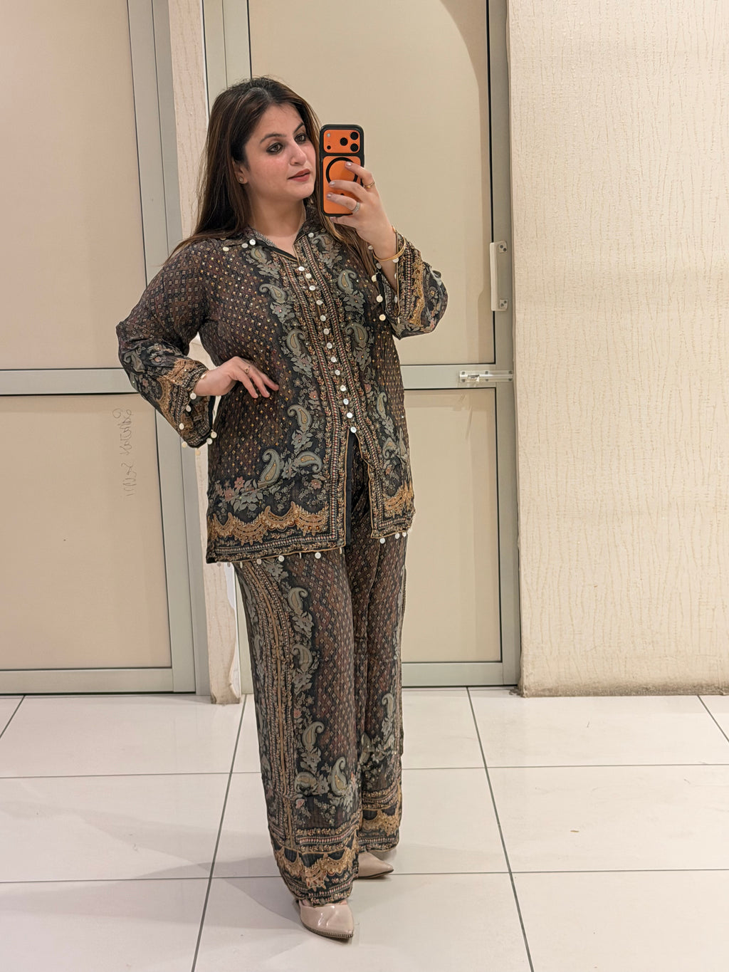 Brown Printed Coord Set (M–XXL)
