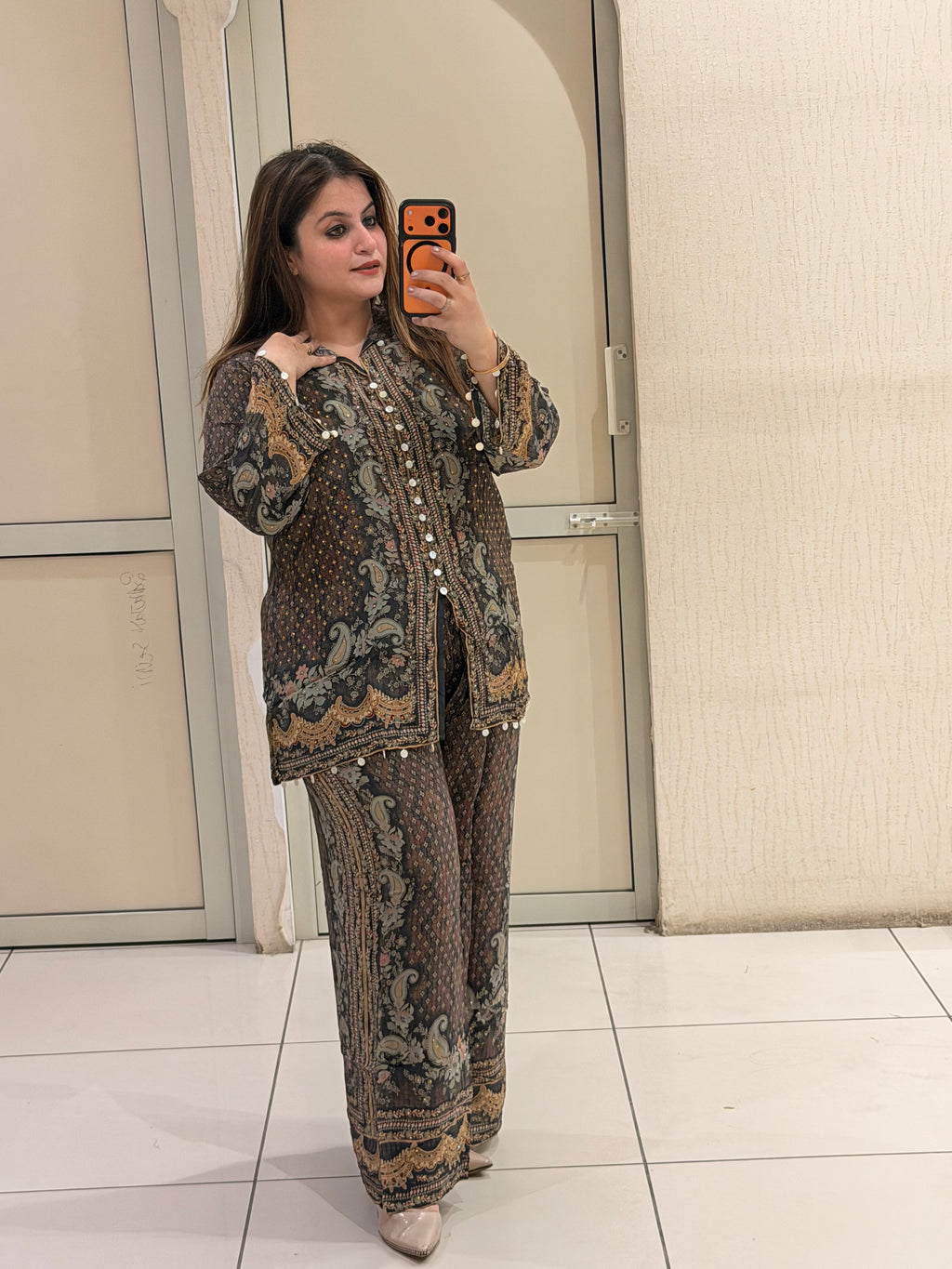 Brown Printed Coord Set (M–XXL)