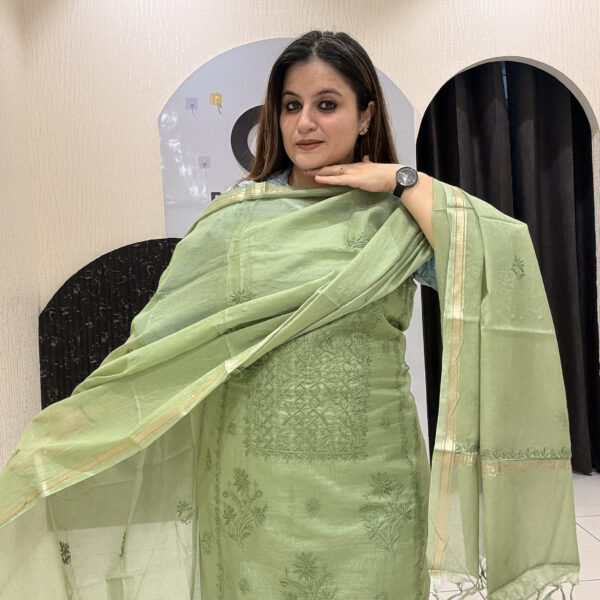 Premium unstitched mul cotton suits featuring intricate thread embroidery and matching dupattas