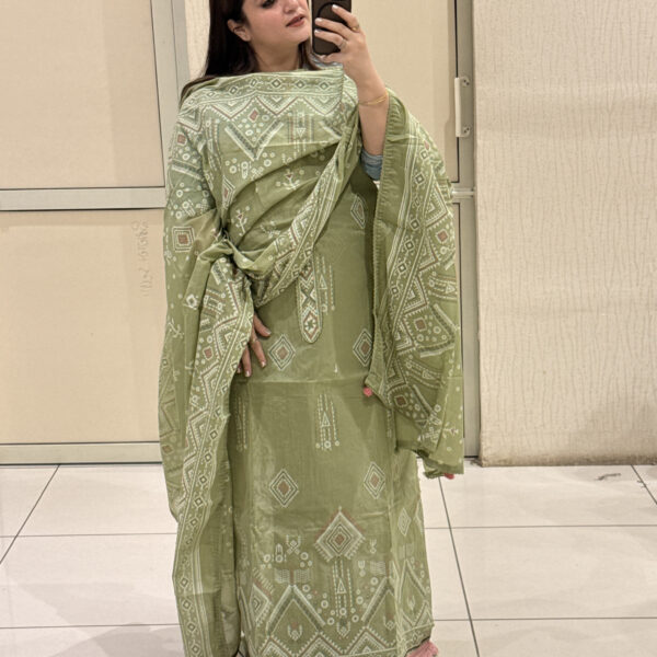 Branded Unstitched Cotton Suit Set